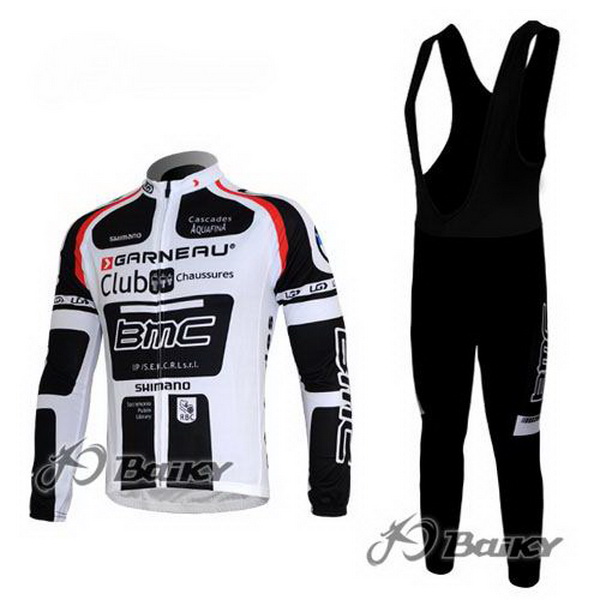 2011 Maillot BMC mangas largas tirantes